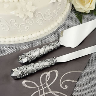 Wedding Cake Knife and Serving Set